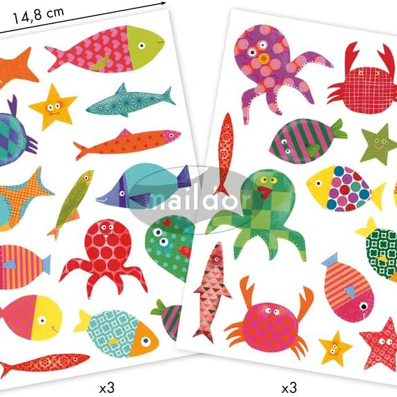 MAILDOR Baby Stickers Fishes 6s