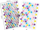 MAILDOR Geo Stickers Initial Metallic Pastel Mini Rounds 4s