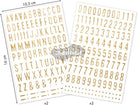 MAILDOR Deco Stickers Glitty Alphabet/Numbers Gold 2s