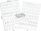 MAILDOR Deco Stickers Glitty Alphabet/Numbers Silver 2s