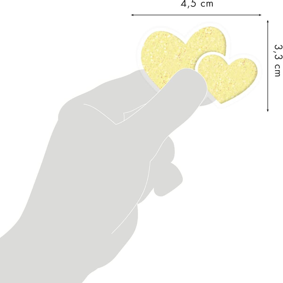 MAILDOR 3D Stickers Phospho' Stick Hearts 2s