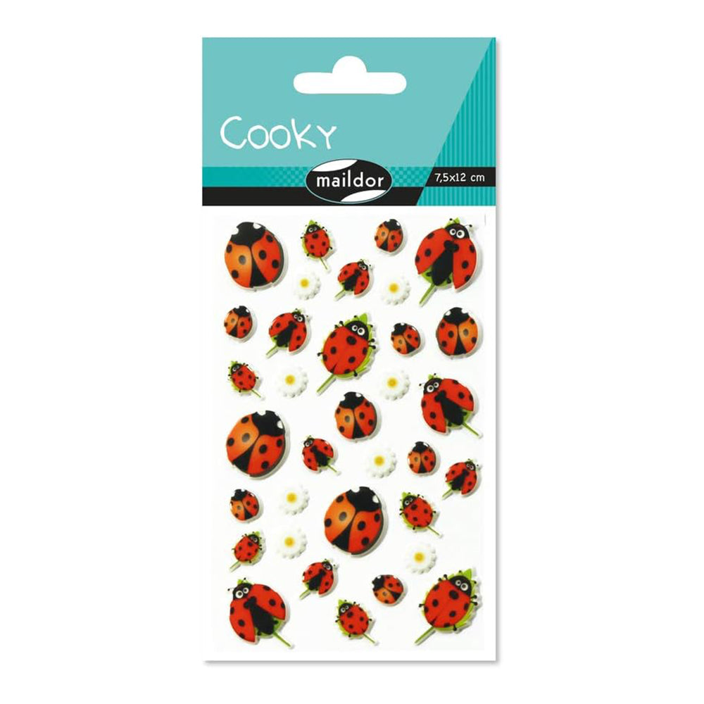 MAILDOR 3D Stickers Cooky Ladybirds 1s