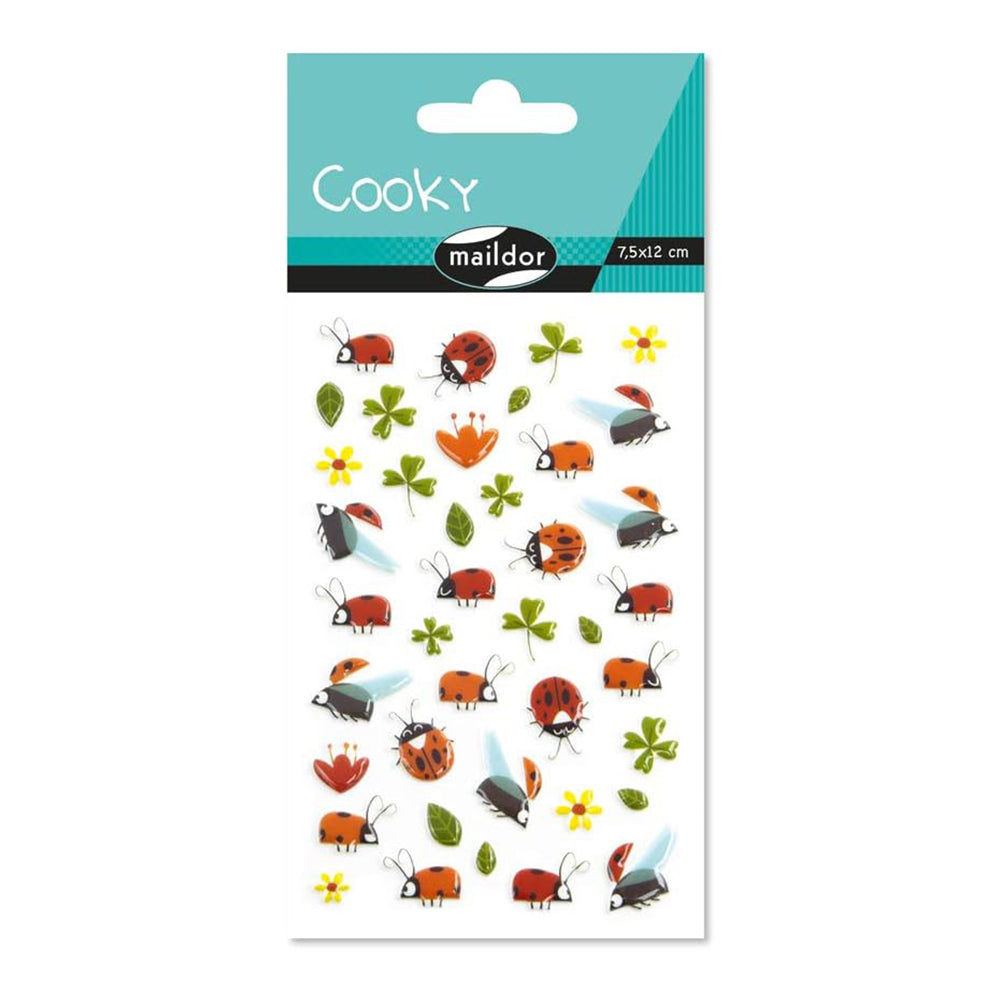 MAILDOR 3D Stickers Cooky Clovers and Ladybirds 1s