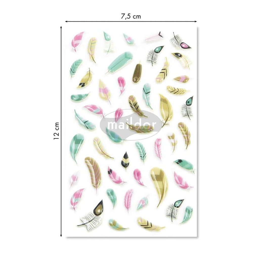 MAILDOR 3D Stickers Cooky Feathers 1s