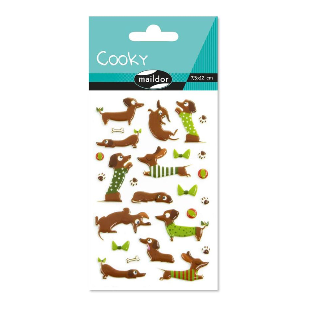 MAILDOR 3D Stickers Cooky Dachshund 1s