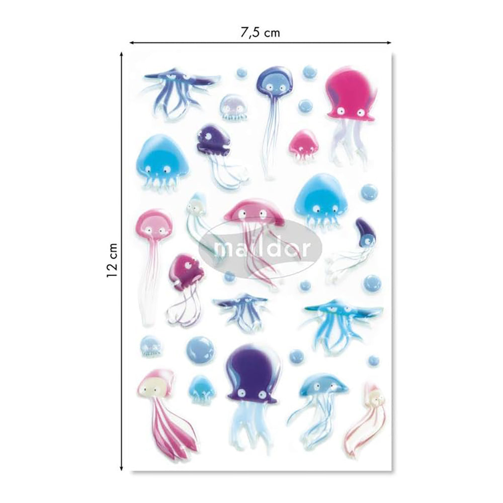 MAILDOR 3D Stickers Cooky Jellyfish 1s