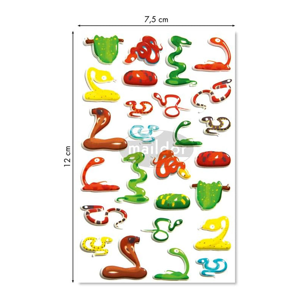 MAILDOR 3D Stickers Cooky Snakes 1s