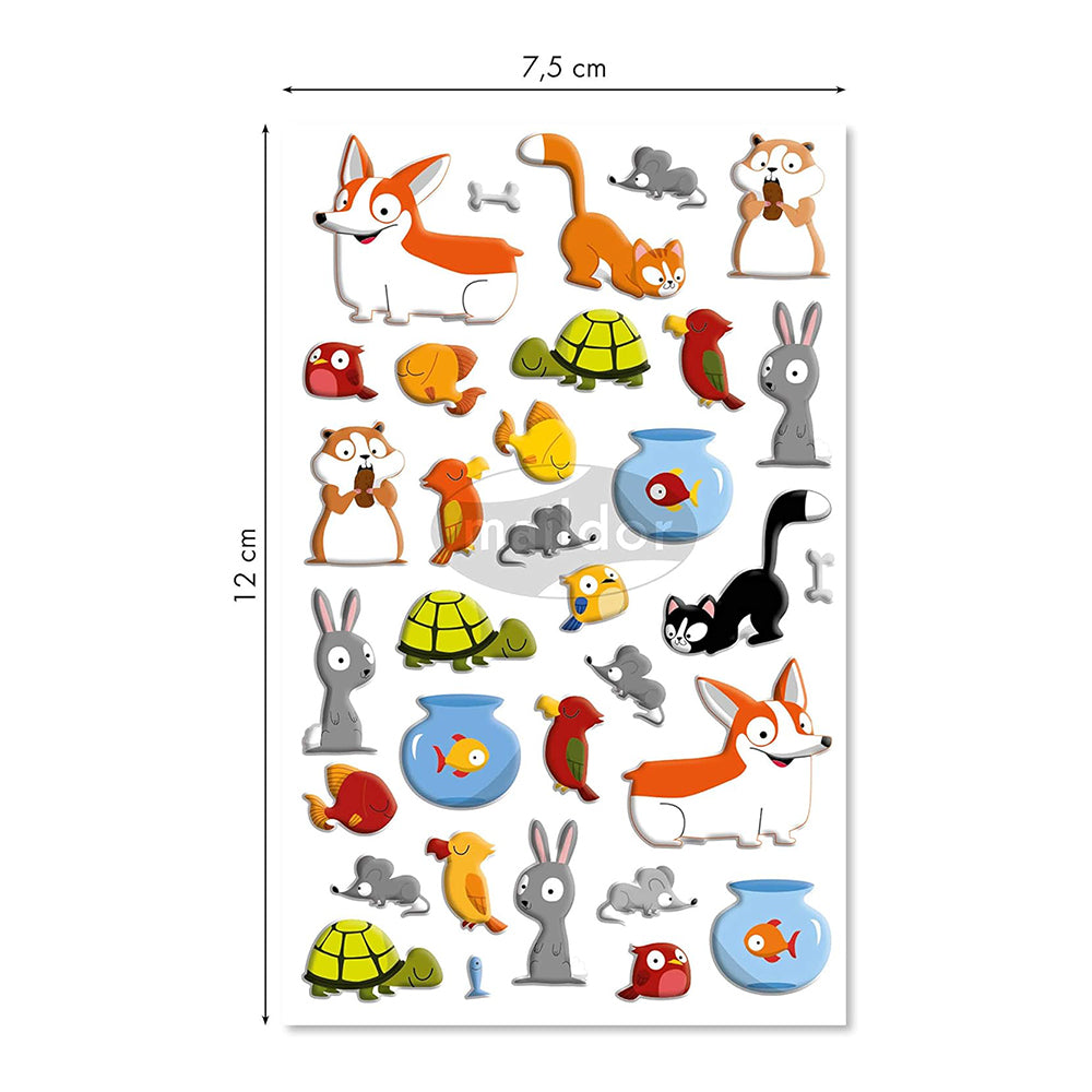 MAILDOR 3D Stickers Cooky Domestic Animals 1s