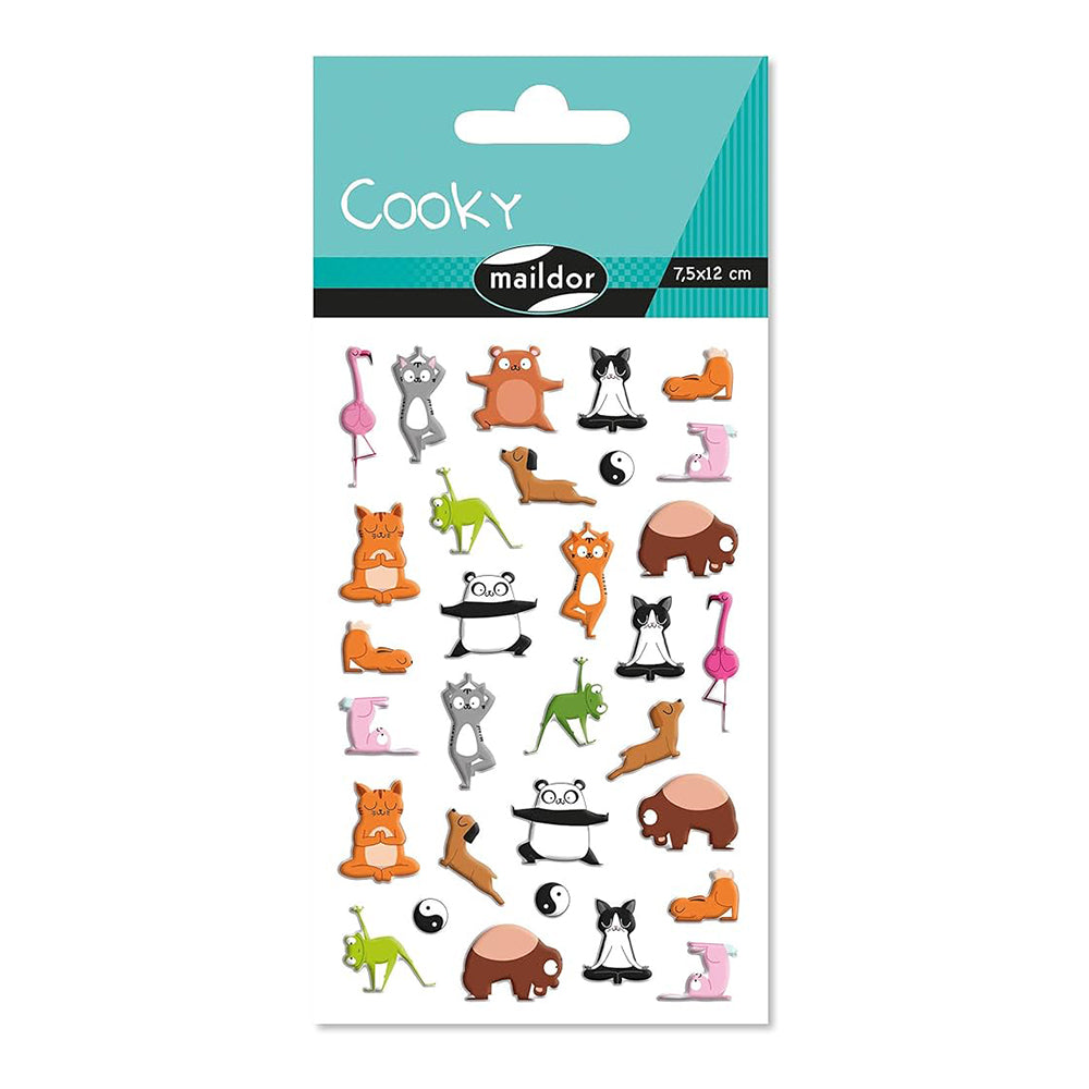 MAILDOR 3D Stickers Cooky Yoga Animals 1s