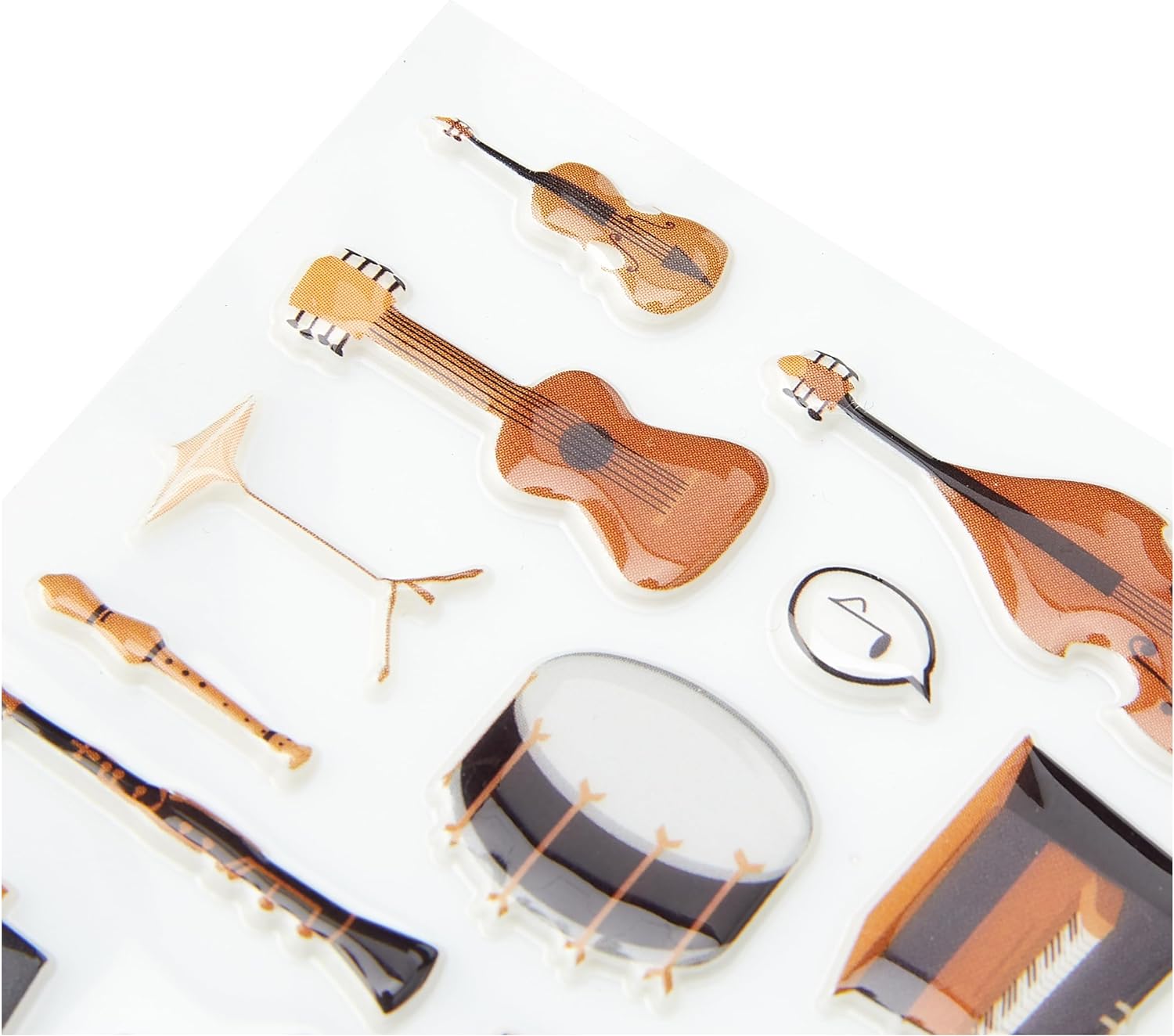 MAILDOR 3D Stickers Cooky Musical Instruments 1s