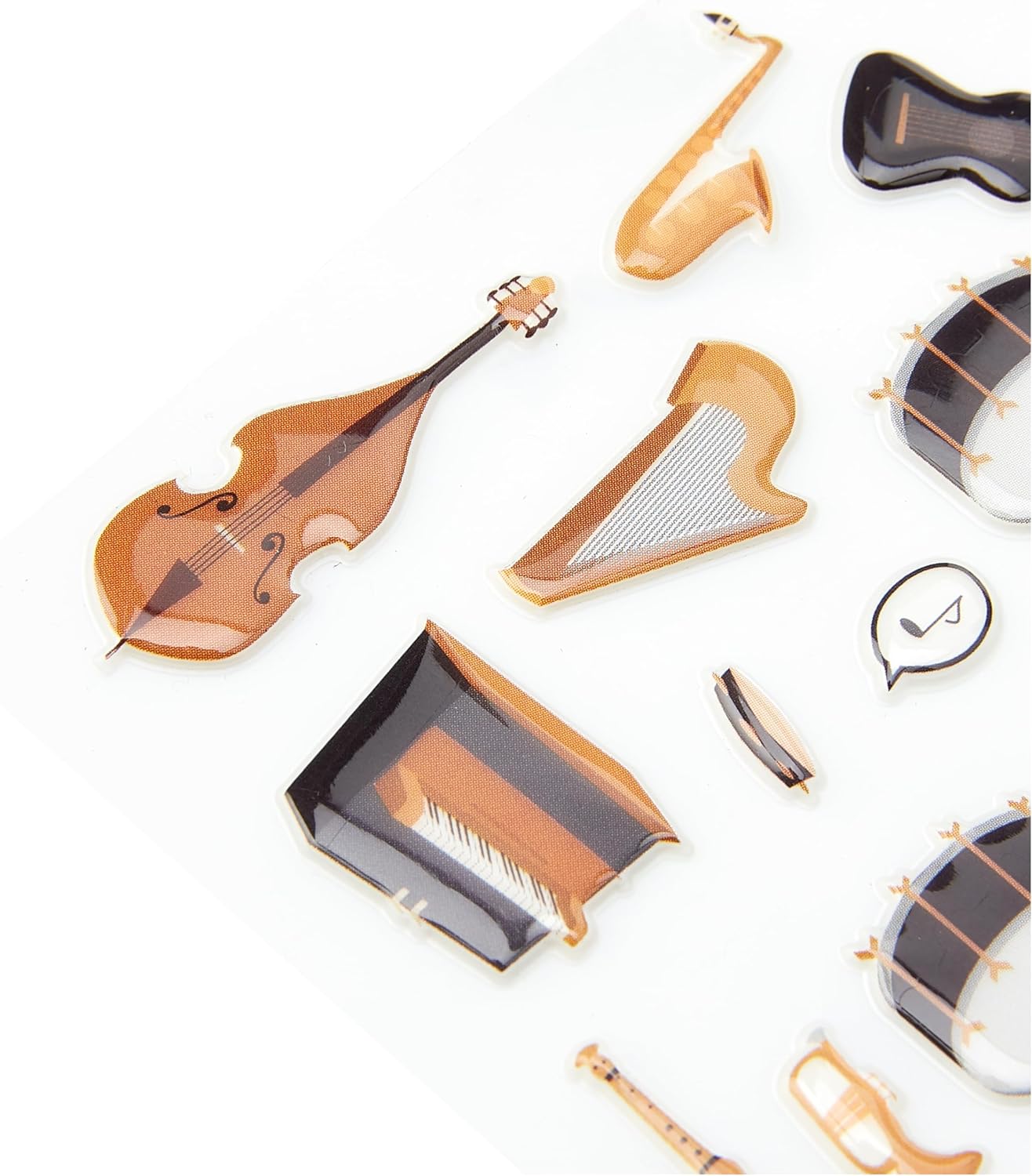 MAILDOR 3D Stickers Cooky Musical Instruments 1s