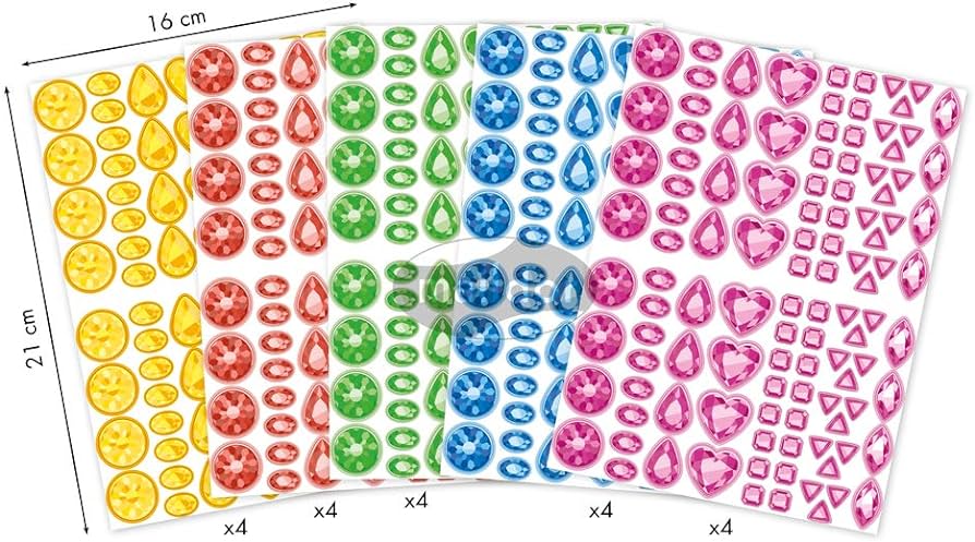 MAILDOR 3D Stickers Mosaic Gemstones 20s
