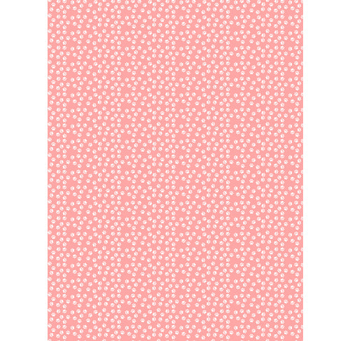 DECOPATCH Paper:Gingham/Dots/Stripes 886 Pink Paw Prints