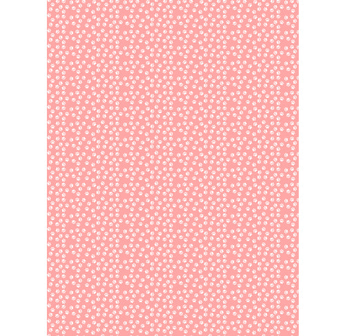 DECOPATCH Paper:Gingham/Dots/Stripes 886 Pink Paw Prints