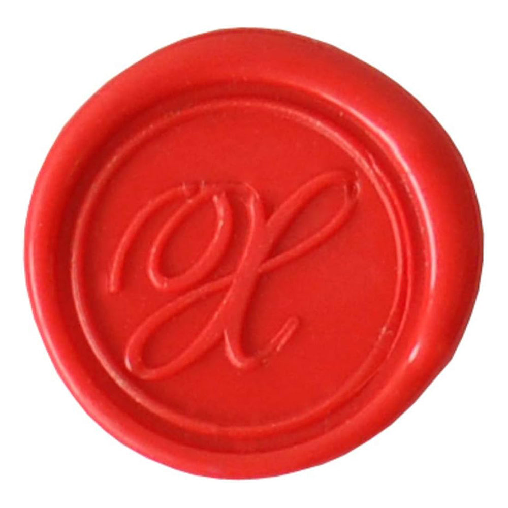 JACQUES HERBIN Brass Engraved Seal Round 24mm English Letter-X
