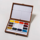 BLOCKX Artists' Watercolour Mahogany Box Classic Selection Set of 12+3 Palettes