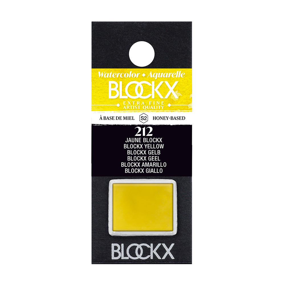 BLOCKX Artists' Watercolour Half Pan 1.5ml Blockx Yellow