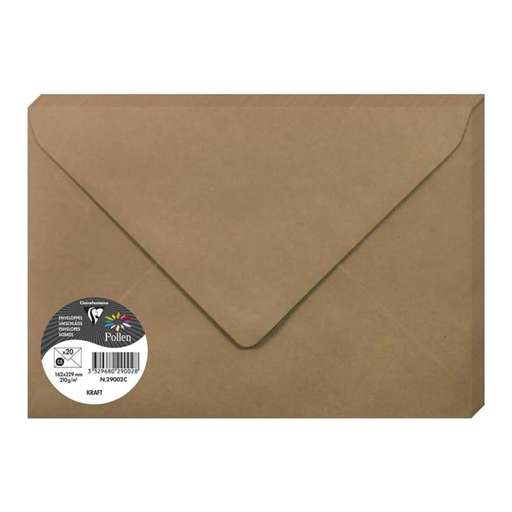 POLLEN Kraft Envelopes 120g 162x229mm 20s