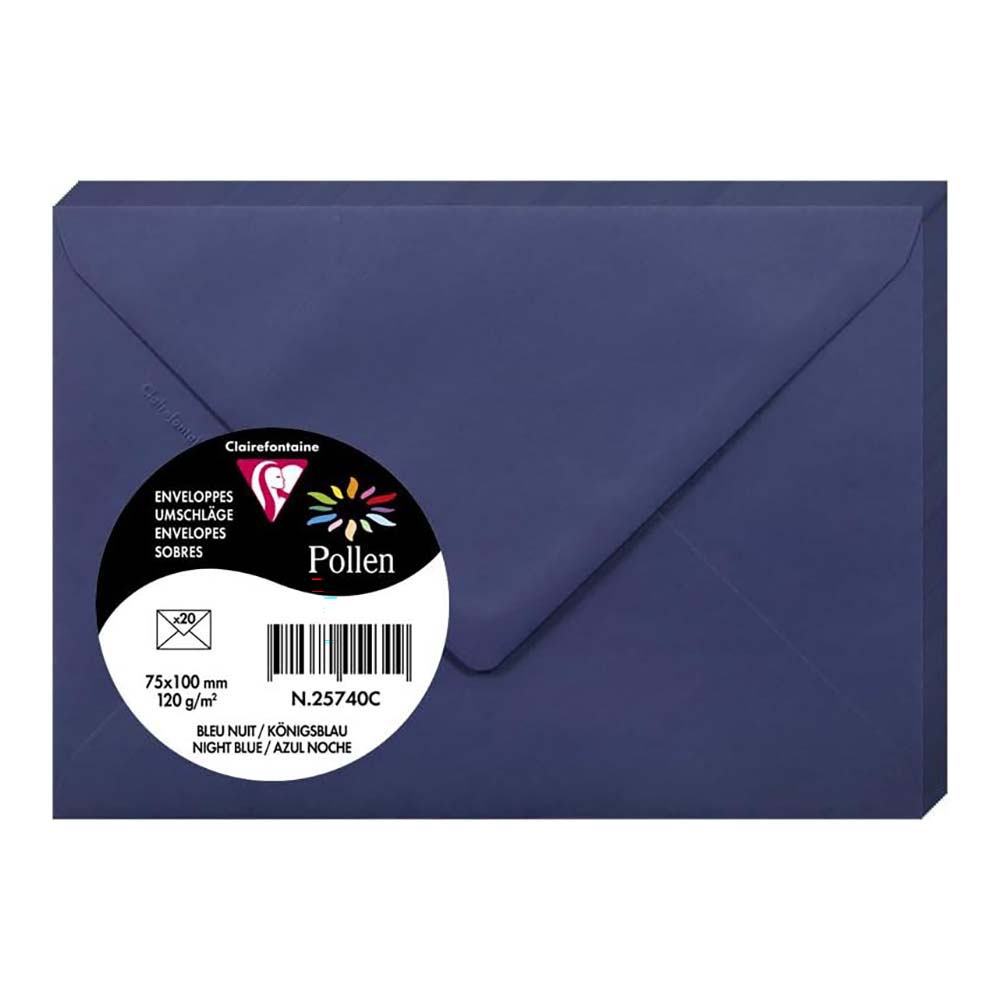 POLLEN Envelopes 120g 75x100mm Dark Blue