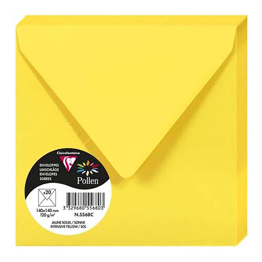 POLLEN Envelopes 120g 140x140mm Intensive Yellow