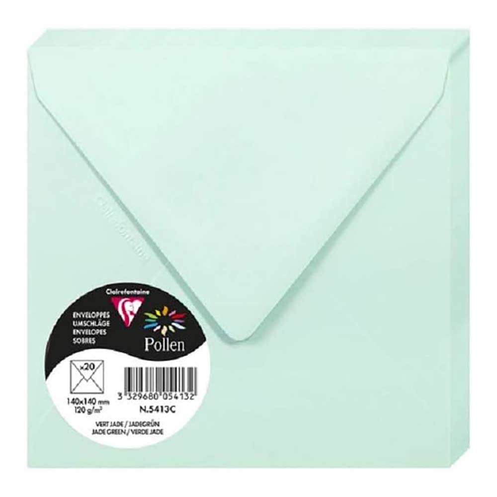 POLLEN Envelopes 120g 140x140mm Jade Green