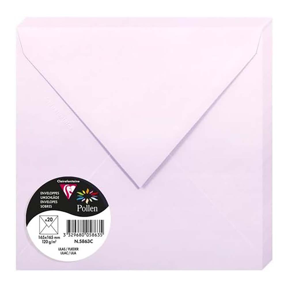 POLLEN Envelopes 120g 165x165mm Lilac