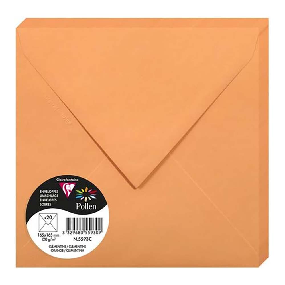 POLLEN Envelopes 120g 165x165mm Orange