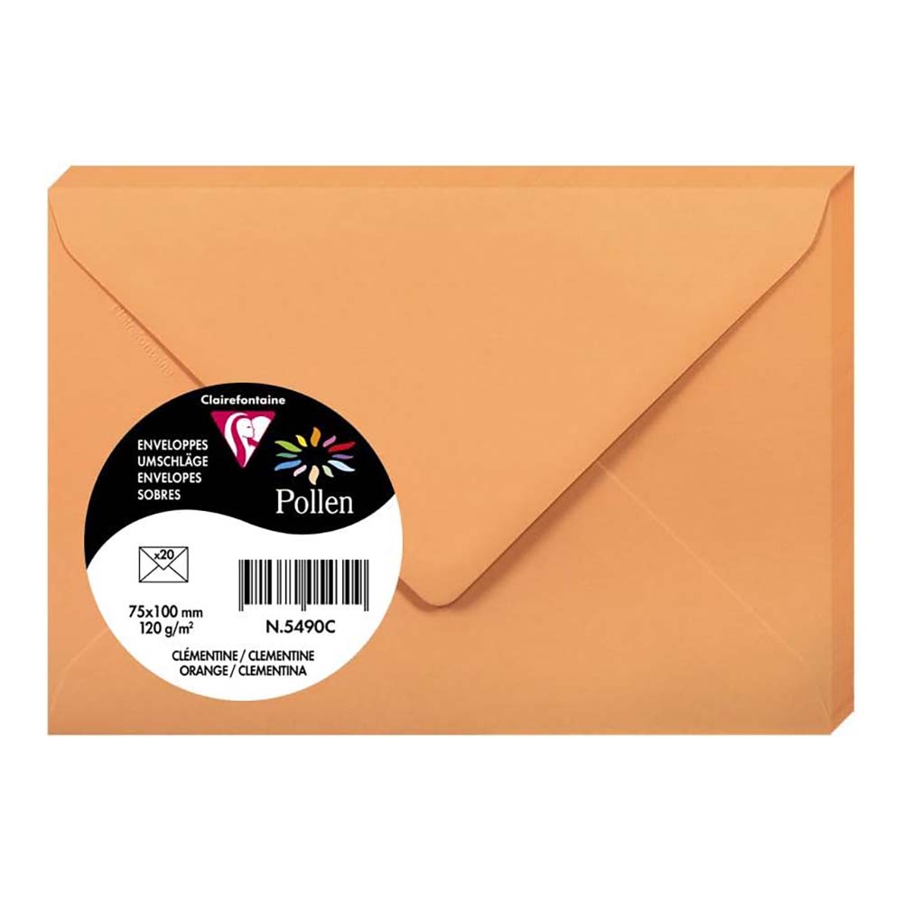 POLLEN Envelopes 120g 75x100mm Orange