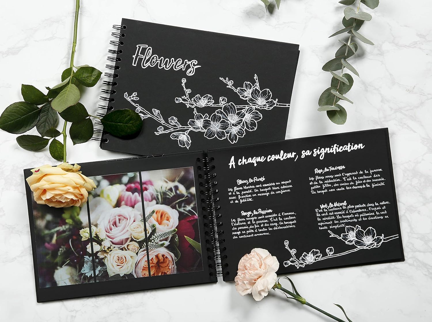 CLAIREFONTAINE Hardcover Album 185g 21x16cm Black