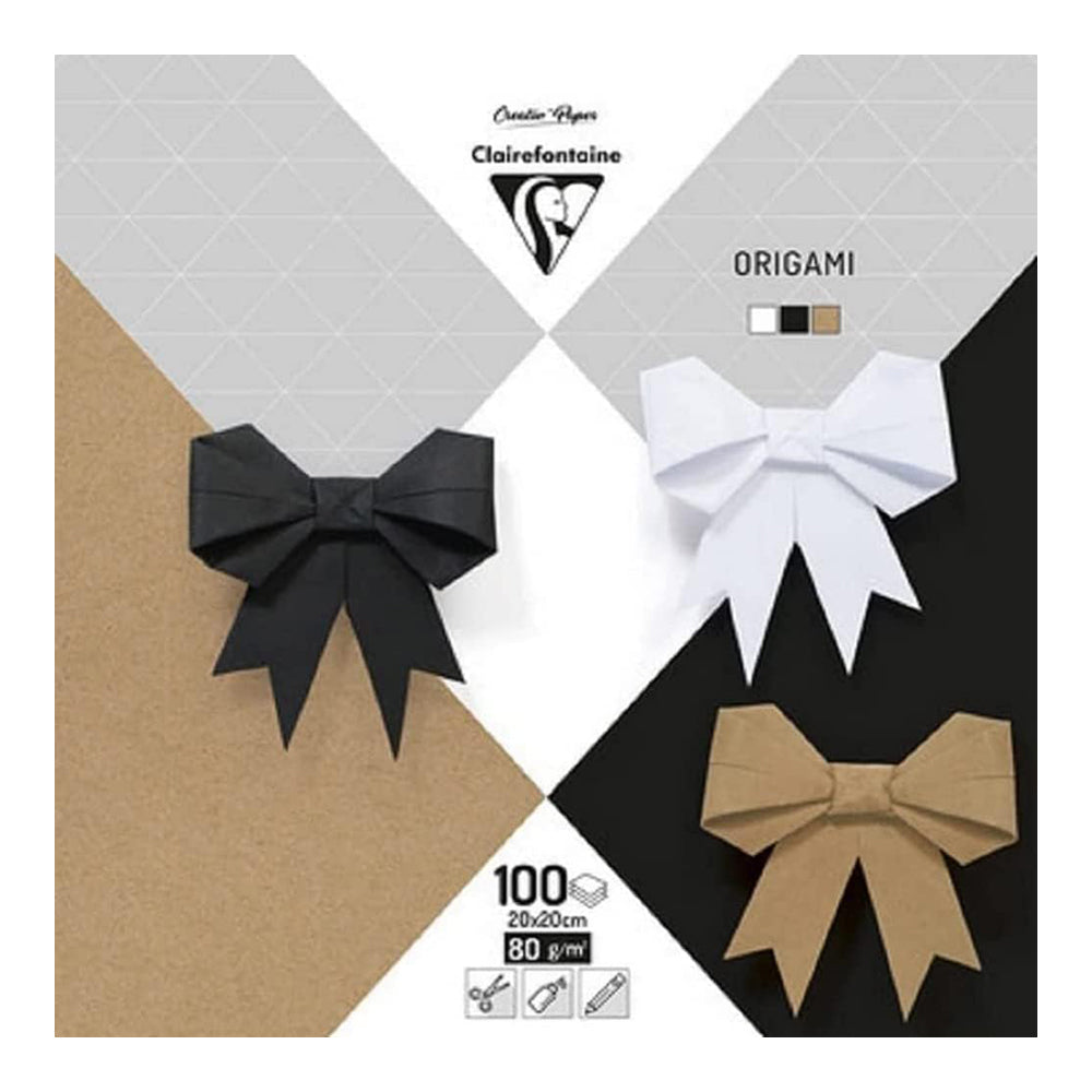 CLAIREFONTAINE Origami Paper 80g 20x20cm Neutral Assortment