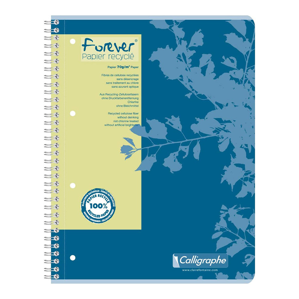 CLAIREFONTAINE Forever Premium Wirebound Notebook 4 Holes punched A4+ 70g 5x5 Sq+Margin