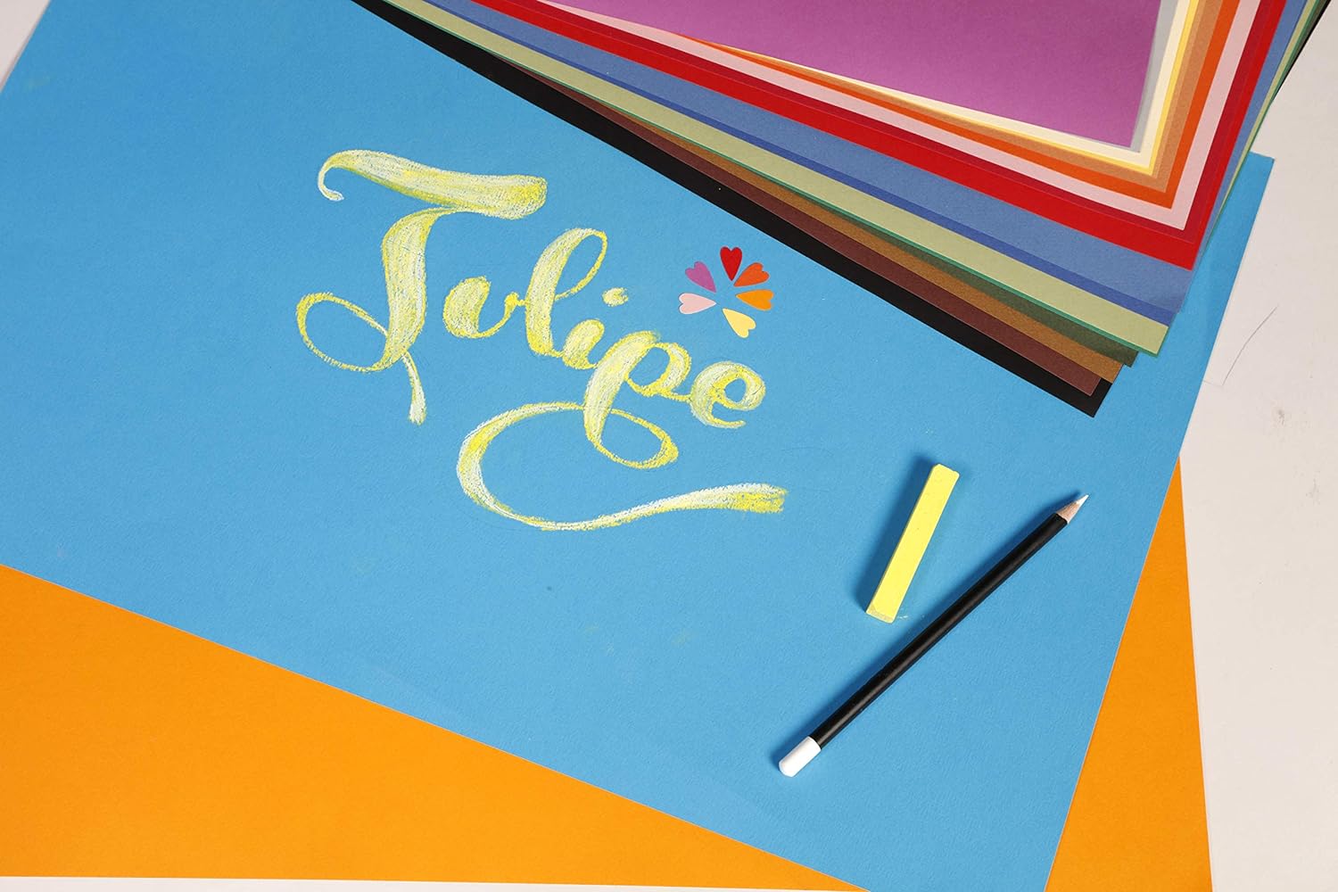 CLAIREFONTAINE Tulipe Coloured Drawing Paper A4 160g 100s Orange