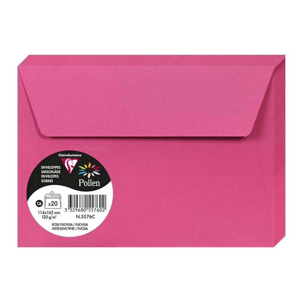 POLLEN Envelopes 120g 114x162mm Intensive Pink 20s