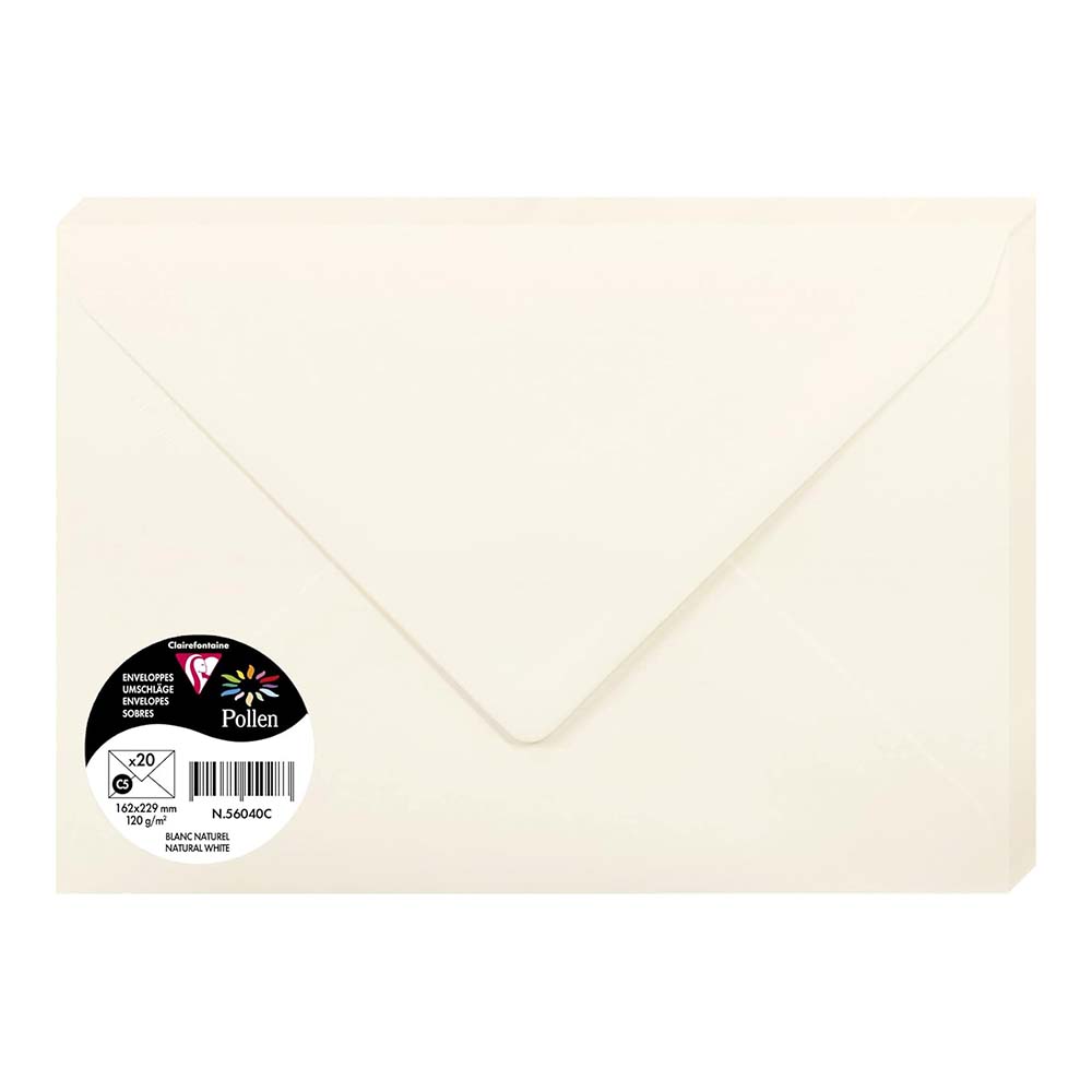 POLLEN Envelopes 120g 162x229mm Natural White