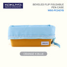 KOKUYO Beveled Flip Pen Case Small Yellow/Blue