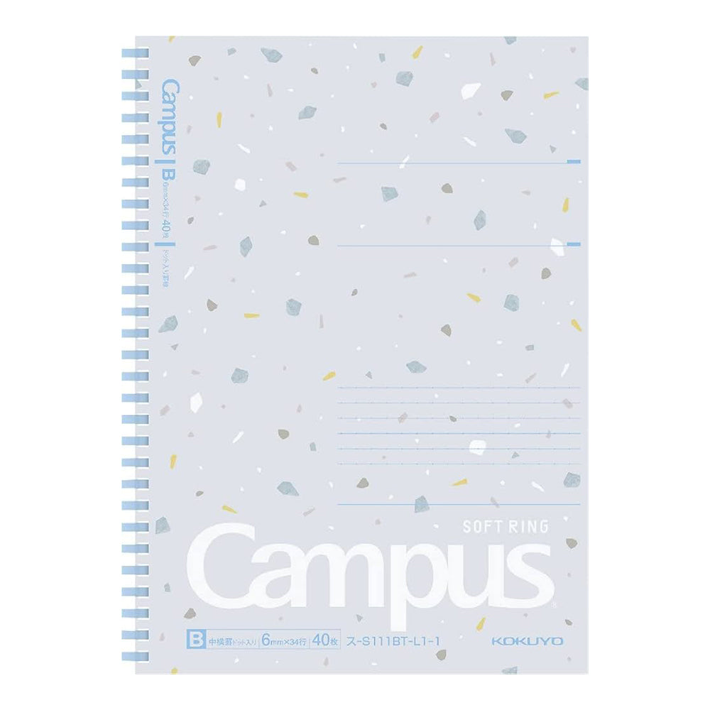 KOKUYO Soft Ring Notebook Limited Semi-B5 Dotted Ruled Powder Blue