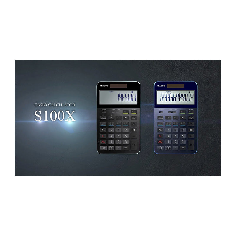 CASIO Calculator S100X-BU Luxury Type Dark Blue