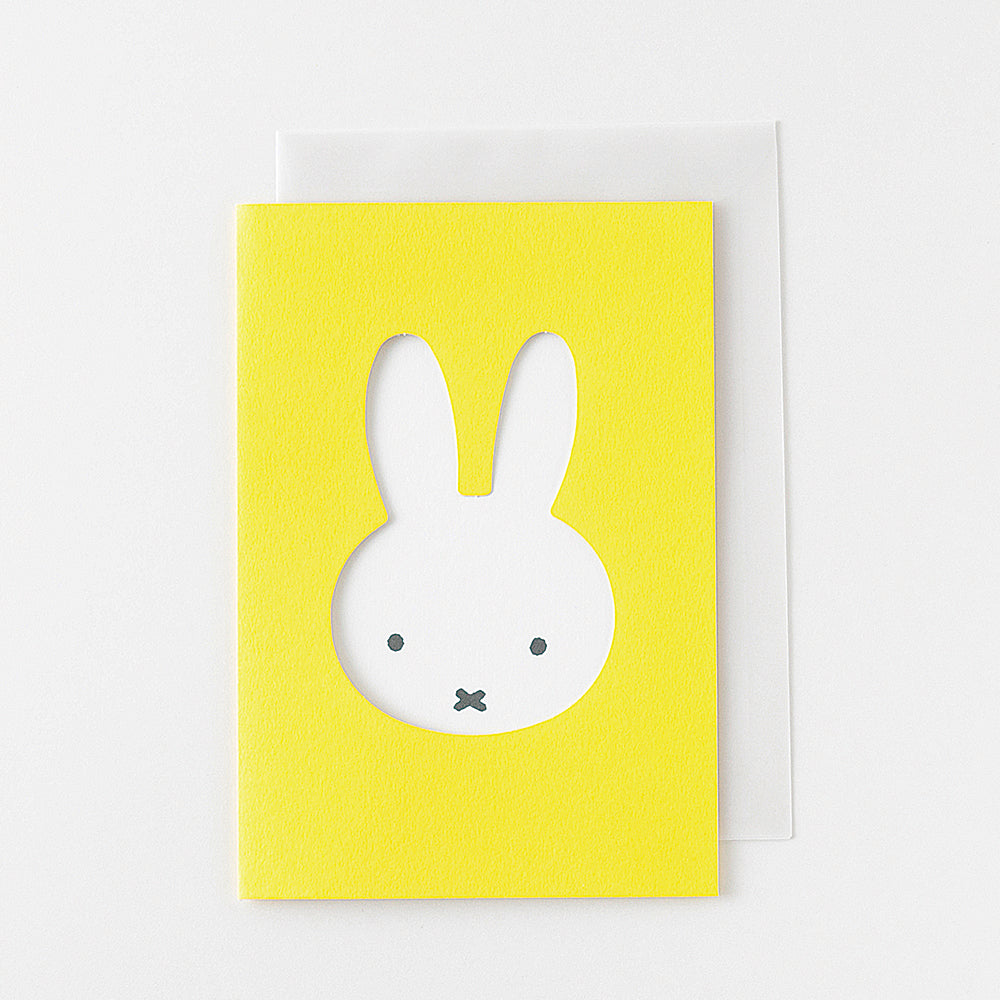 MIFFY x greenflash Greeting Card 9x6.5cm Face Yellow