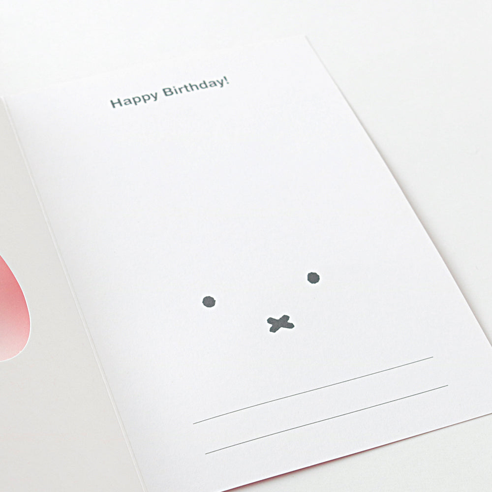 MIFFY x greenflash Greeting Card 9x6.5cm Face Red