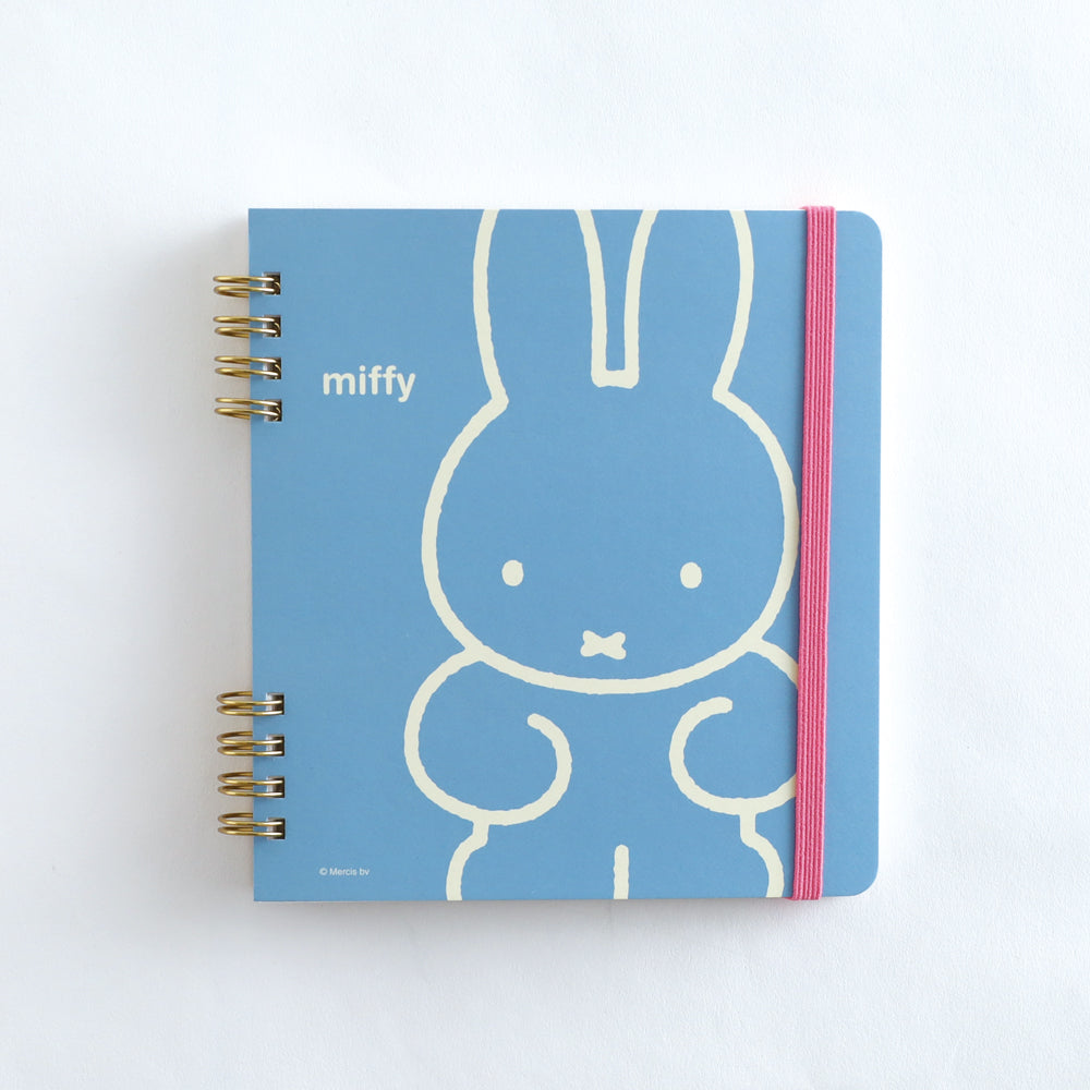 MIFFY x greenflash Ring Note Square 12.8x14cm 5x5 Grid Blue