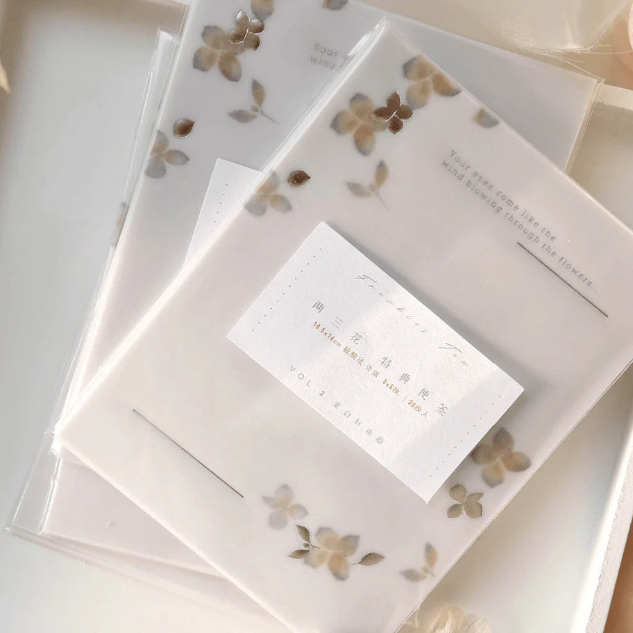 FRECKLES Tea Memo A Couple Of Flowers Pack of 6