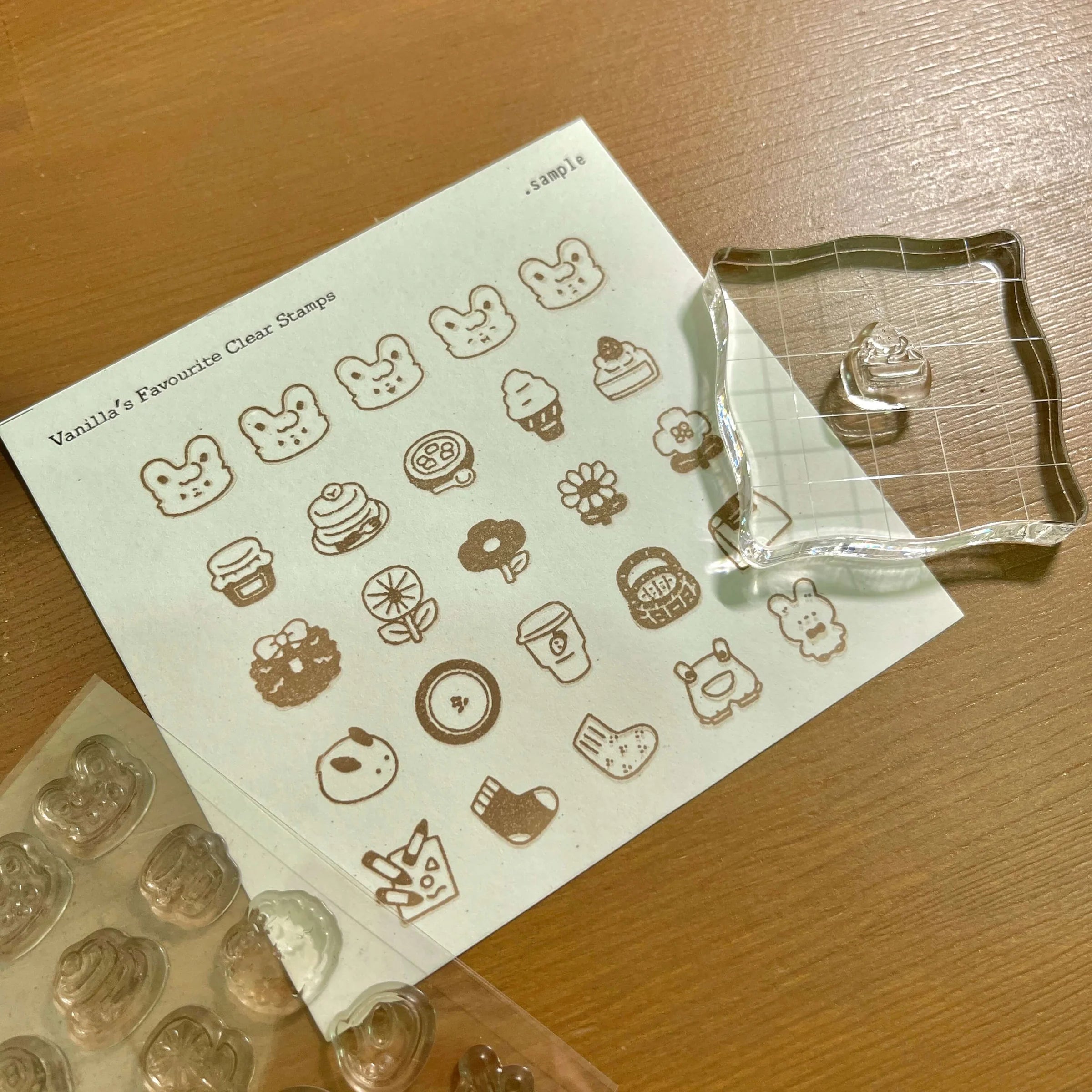 HATSU MIDORI Clear Stamp Sheet Vanilla's Favourite