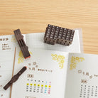 SHACHIHATA Connecting Number Stamp Calendar Set (Japanese)