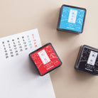 SHACHIHATA Connecting Number Stamp Calendar Set (English)