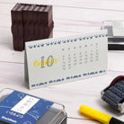 SHACHIHATA Connecting Number Stamp Calendar Set (English)