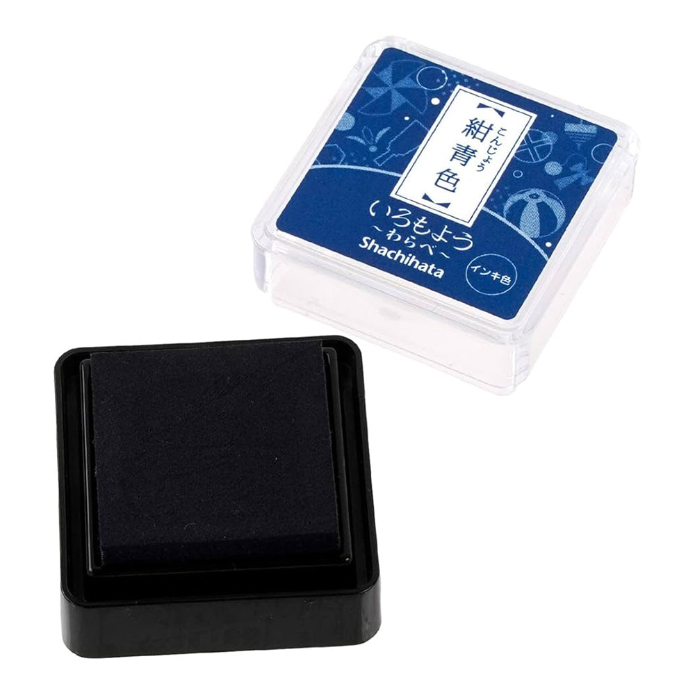 SHACHIHATA Iromoyo Warabe Mini Stamp Pad Navy Blue