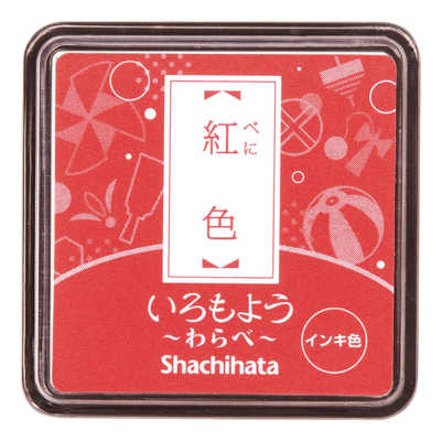 SHACHIHATA Iromoyo Warabe Mini Stamp Pad Red