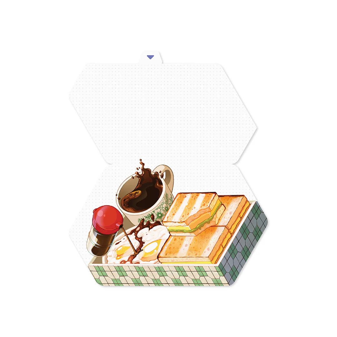 LOKAMADE Malaysia Shaped Postcard MDP31: All-Day Breakfast