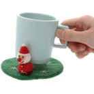 MARK'S Hracky Xmas Felt & Knit Felt Coaster Santa Claus