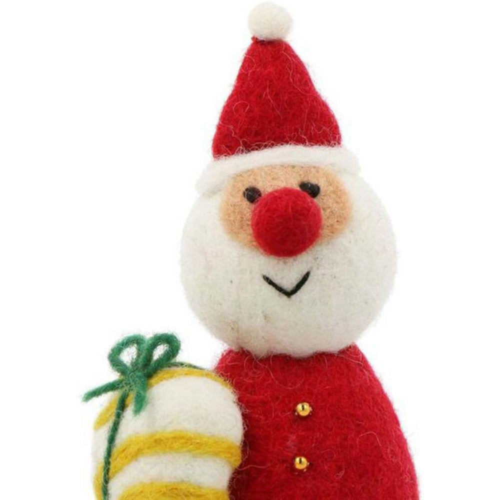 MARK'S Hracky Xmas Felt & Knit Felt Mascot Santa Claus
